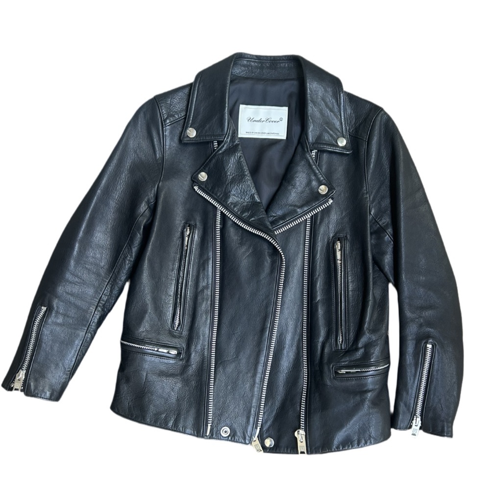 Undercover Black Leather jacket. Japan size 2